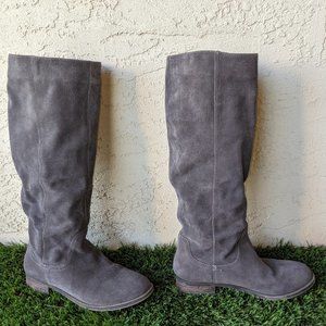 Sole Society Grey Suede Boots, Size 8